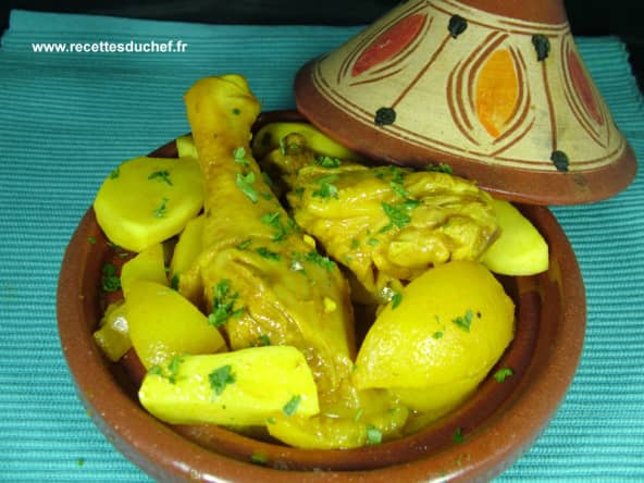 Poulet au citron confit en tajine