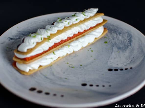 Mille-feuille saumon et citron vert
