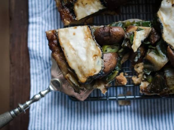 Tarte tatin aux blettes ou bettes, Saint-Maure, caramel au miso