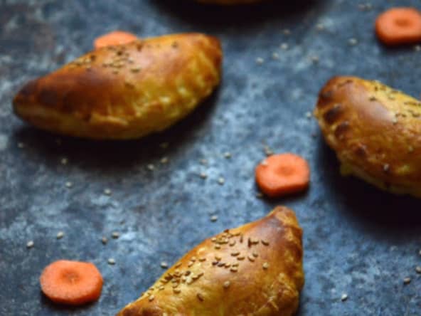 Chaussons apéritifs salés aux carottes épicées