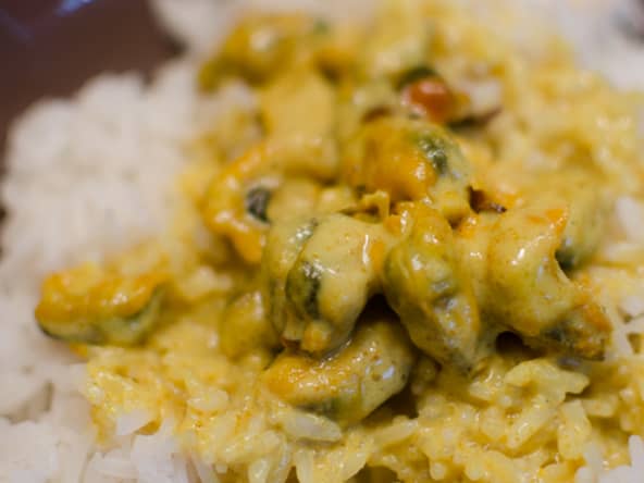 Moules au curry