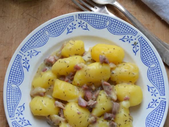 Ragoût de Pommes de terre et Jambon cru