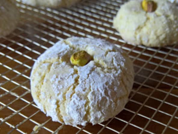 Les amaretti à la pistache