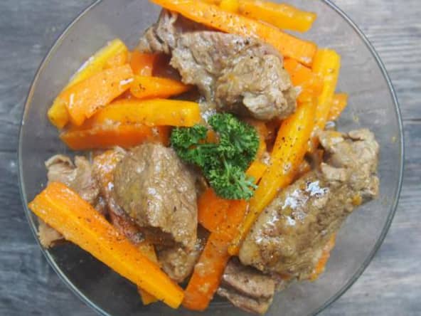 Sauté de veau aux carottes nouvelles
