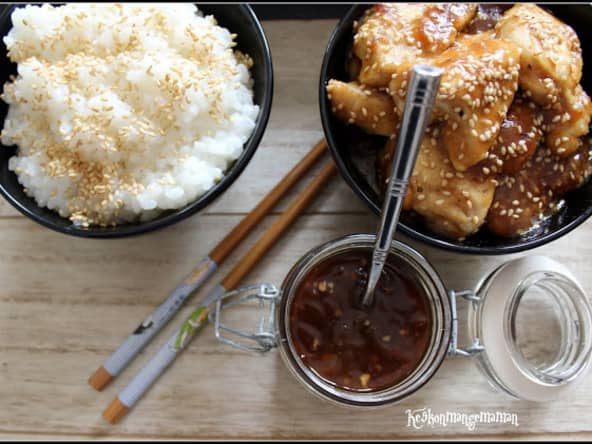 Sauce terriyaki maison , poulet terriyaki au sésame