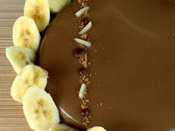 Tarte banane et café