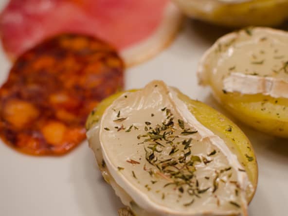Pommes de terre au chèvre chaud