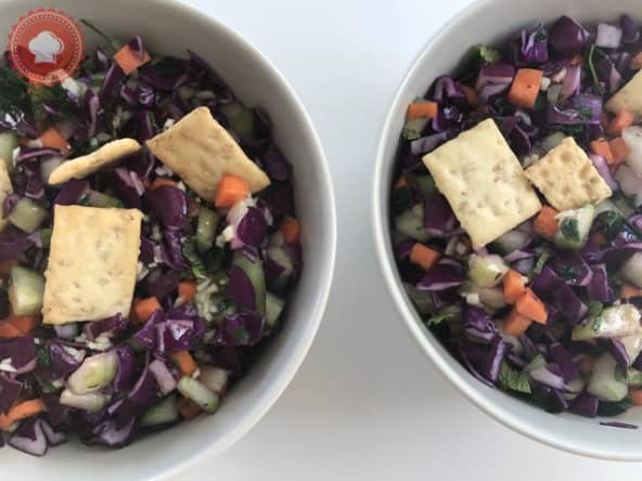 Salade croquante au chou rouge