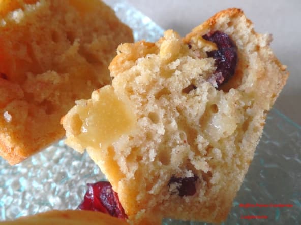 Muffins Epicés Poires Cranberries