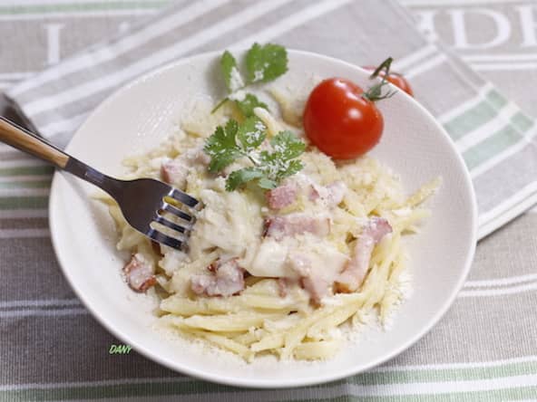 Trofie aux poireaux à la crème