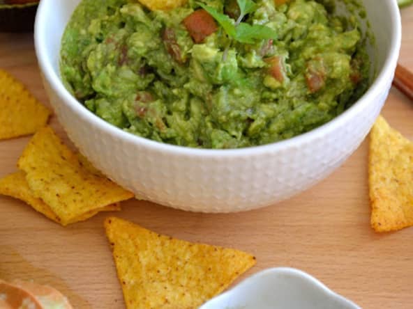 Guacamole agrémenté de poudre de moringa