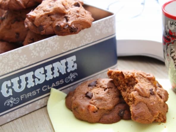 Cookies aux kumquats confits, cacao & pépites de chocolat : Au gré de mes envies