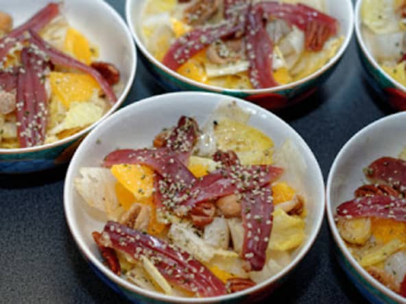 Salade d'endives, vinaigrette à l'orange : une salade légère