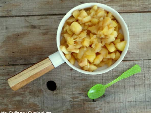 Pommes compotées au sirop d'érable
