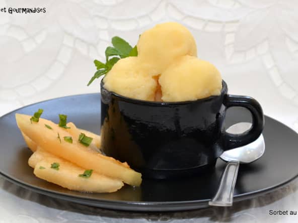 Sorbet au melon.