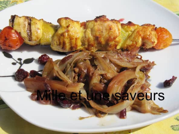 Endives braisées, façon mamilie, cannelle et raisin sec