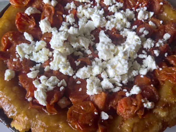 Tarte tatin salée tomates et feta