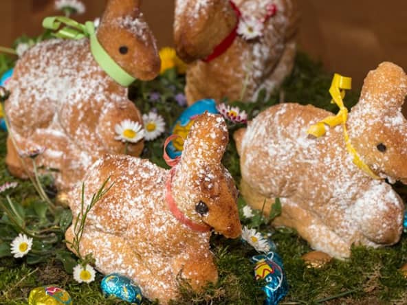 Lapins de Pâques et Lammele, l'Agneau Pascal