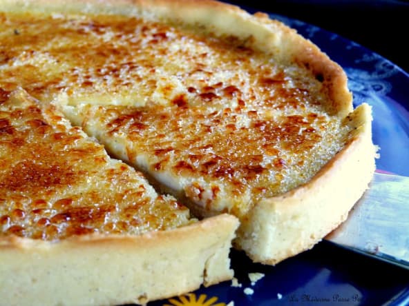 Tarte façon crème brûlée vanille et fève tonka pour le dessert