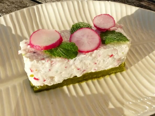 Fraîcheur de radis au fromage de chèvre frais