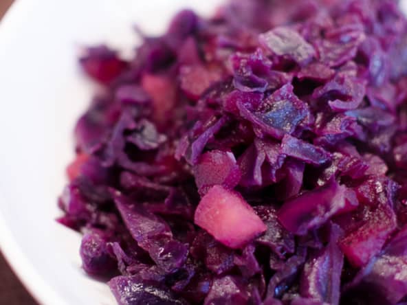 Chou rouge cuit aux pommes