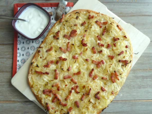 La flammekueche ou tarte flambée alsacienne