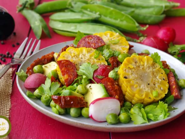 Salade légumes frais épis de maïs