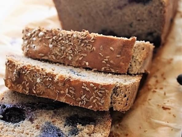 Pain au miel, anis, myrtilles, bio, sans gluten, sans oeufs