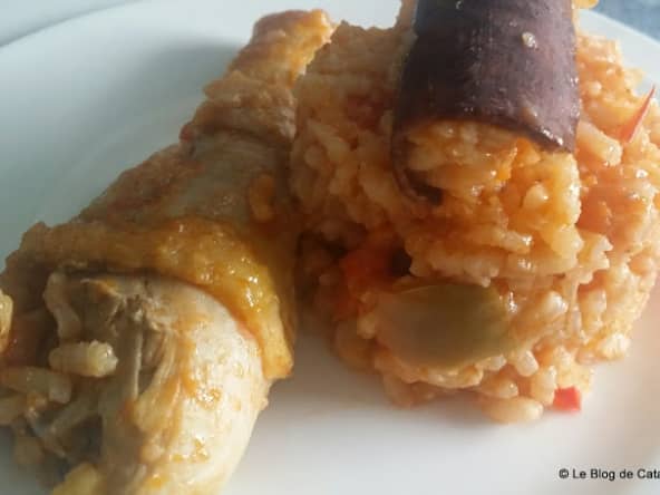 Riz wolof ou riz jollof du Ghana (Afrique)