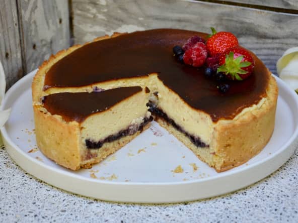 Tarte au fromage blanc et fruits des bois
