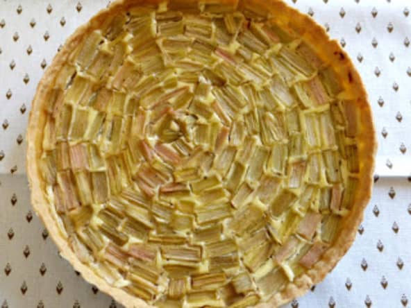 Tarte à la rhubarbe et à la ricotta