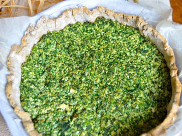 Quiche au sarrasin, épinards et orties (vegan&sans gluten)