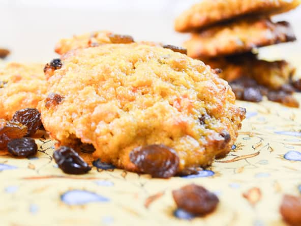 Cookies healthy aux carottes et raisins secs