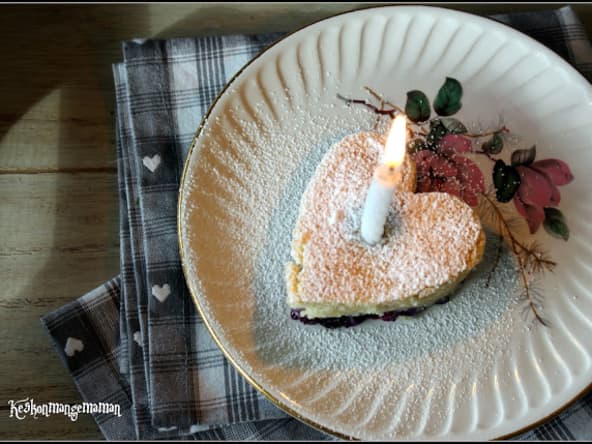 Financier à partager aux myrtilles