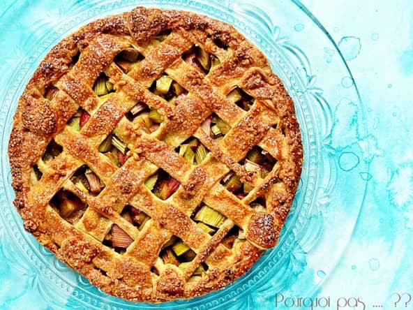 Tarte crousti-fondante à la rhubarbe