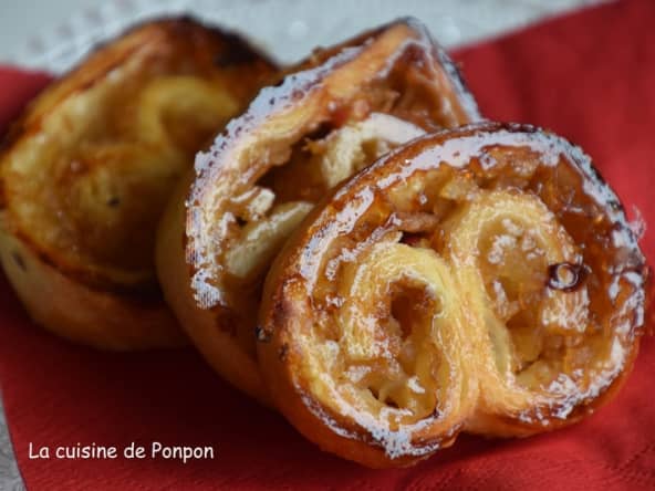 Palmier feuilleté aux pommes