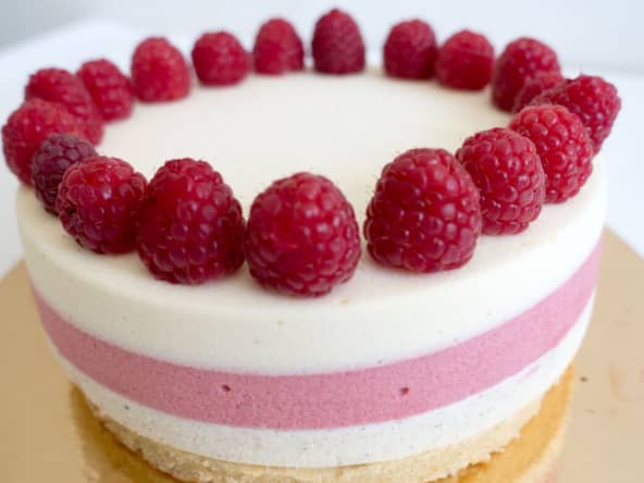 Entremets vanille chocolat blanc framboises - I Taste Eat
