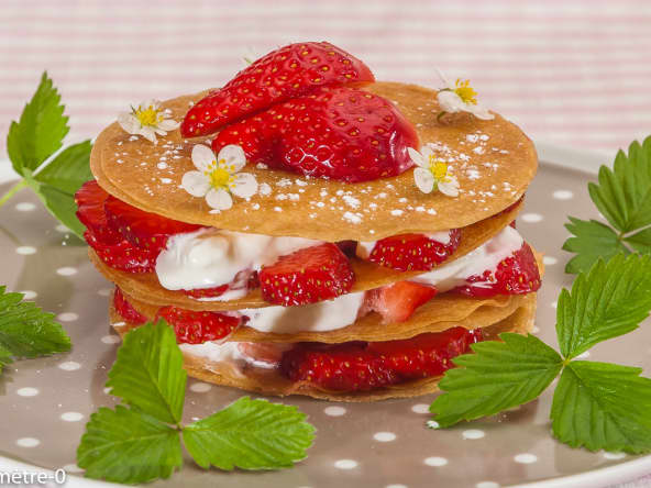 Millefeuille facile aux fraises