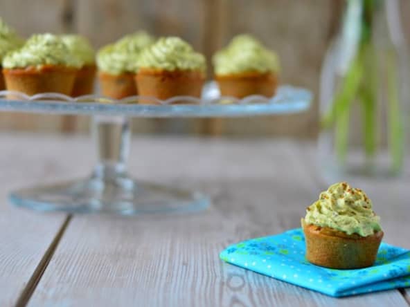 Cupcakes tomates confites, chèvre et pesto