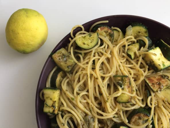 Pâtes aux courgettes à la gremolata