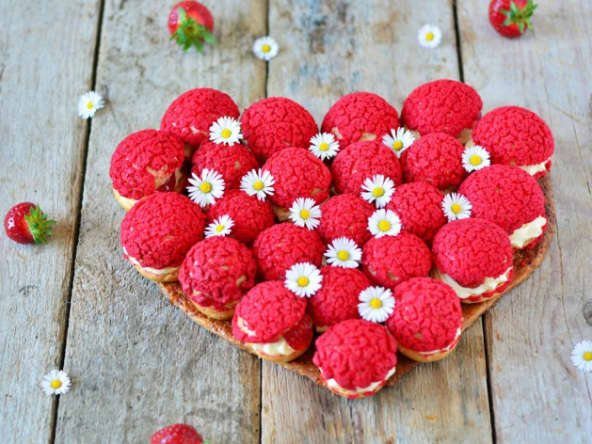 Comme un Saint-Honoré fraises et cardamome