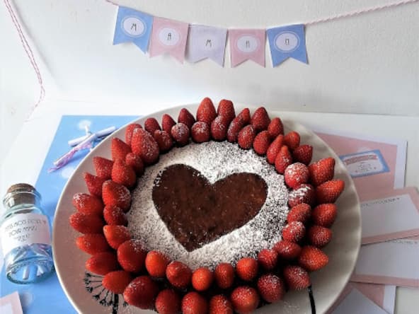 Gâteau au yaourt et fraises