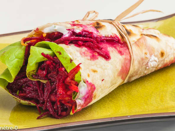 Wrap végétarien à la betterave