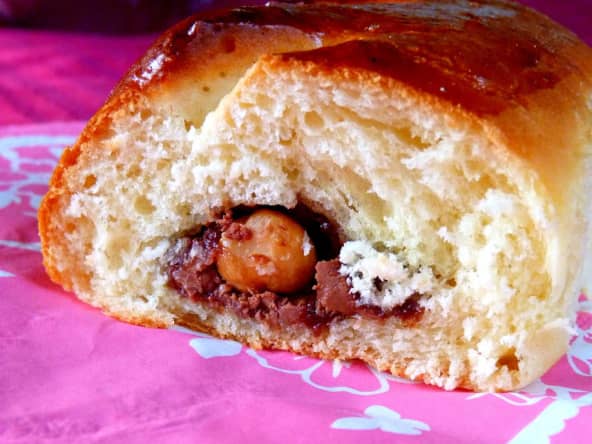 Petits pains au lait au chocolat noisettes