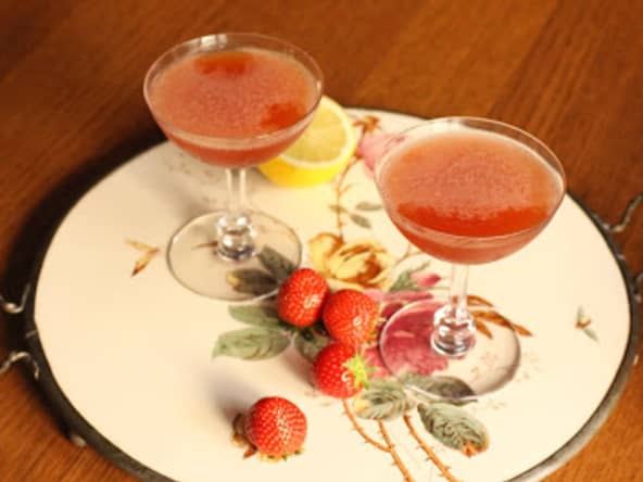 Cocktail aux fraises et au vinaigre balsamique
