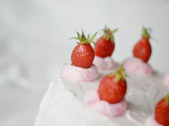 Layer cake aux fraises