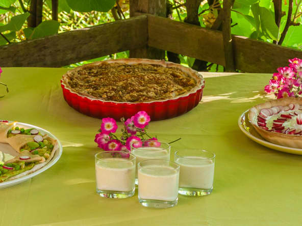 Panna cotta aux asperges vertes