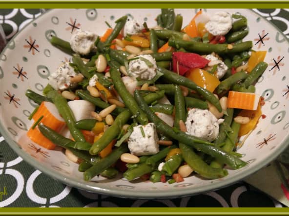 Salade de Haricots verts et Poivrons marinés