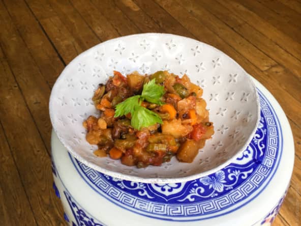 Caponata di mele (caponata aux pommes)