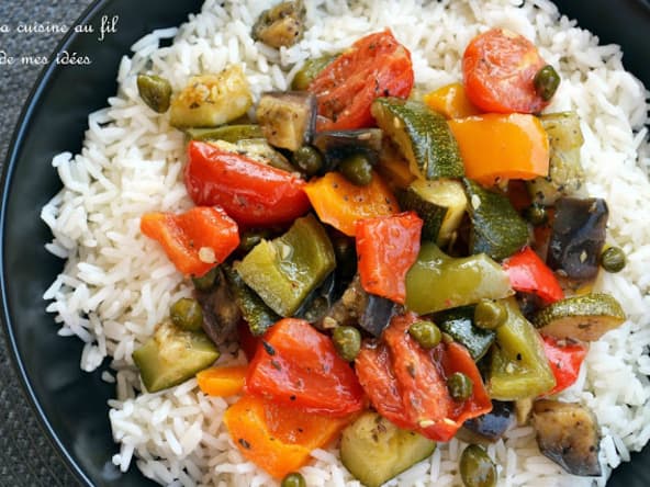Riz et ratatouille